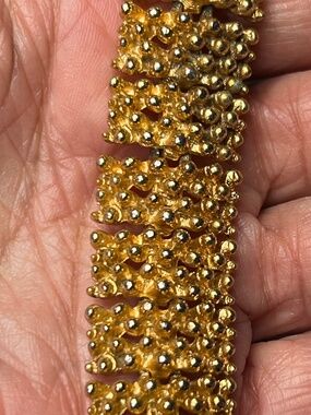 Vintage Sarah Coventry Gold Tone Brutalist Chunky Articulating Sputnik Bracelet